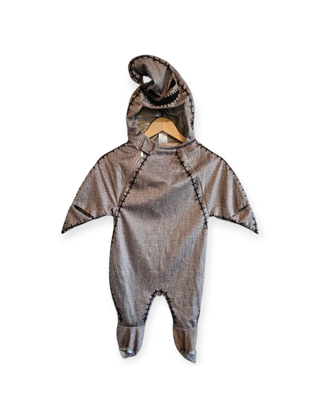 Nightmare Before Christmas Oogie Boogie Hooded One Piece Costume 12-18M, READ
